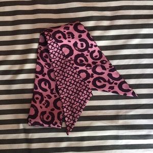 Coach purple op art c animal print pony scarf